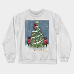 Cats Fishy Christmas Tree Crewneck Sweatshirt